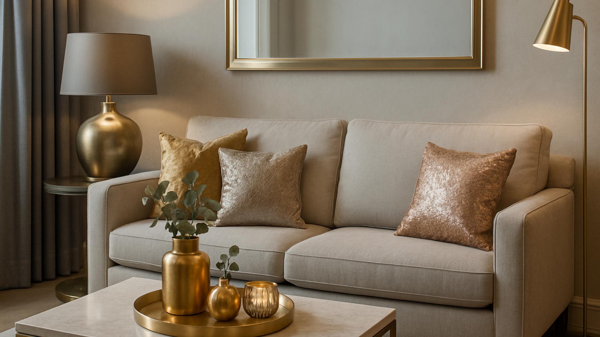 metallic accents at home